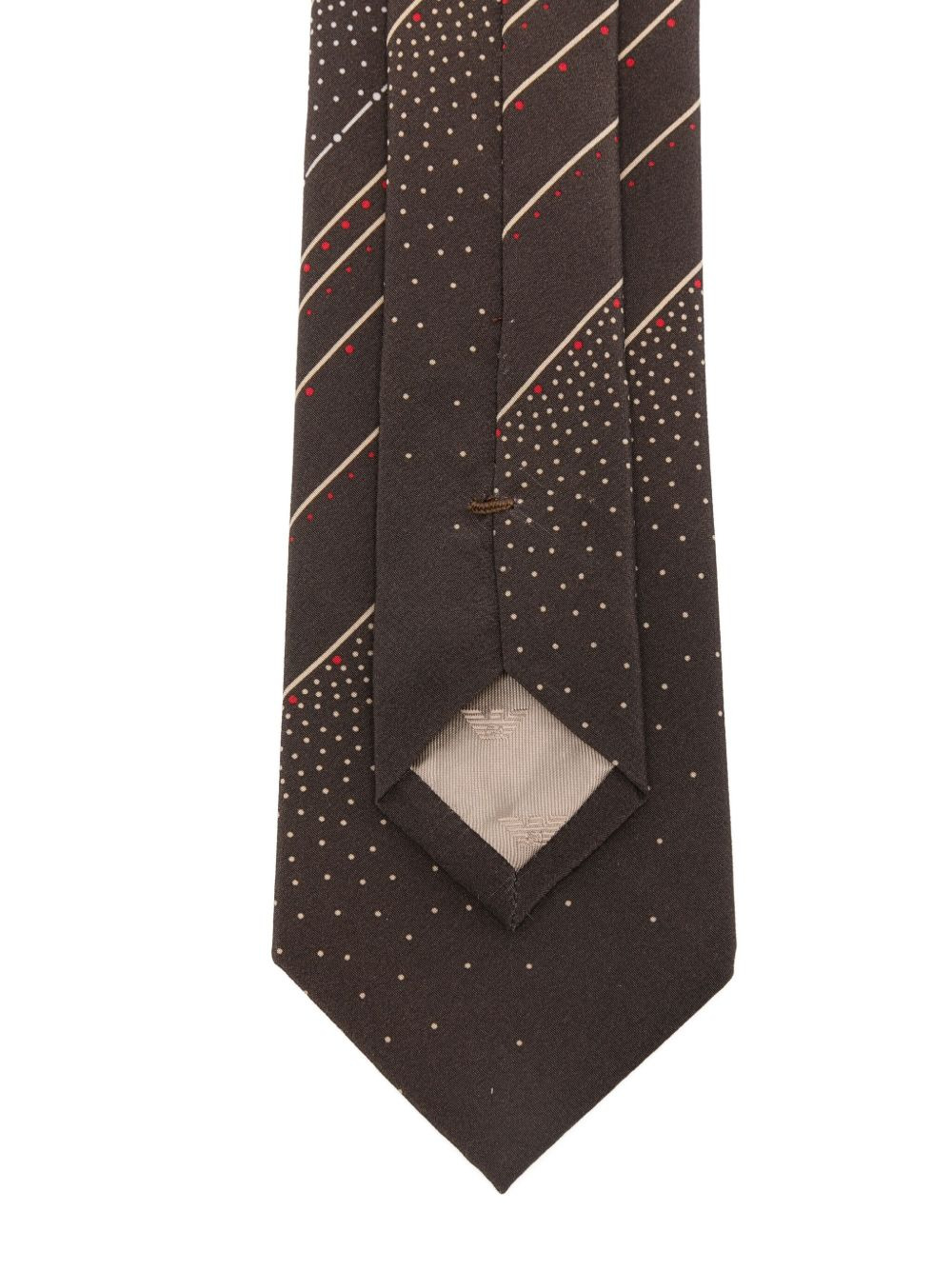 stripe-pattern dotted silk tie - 2