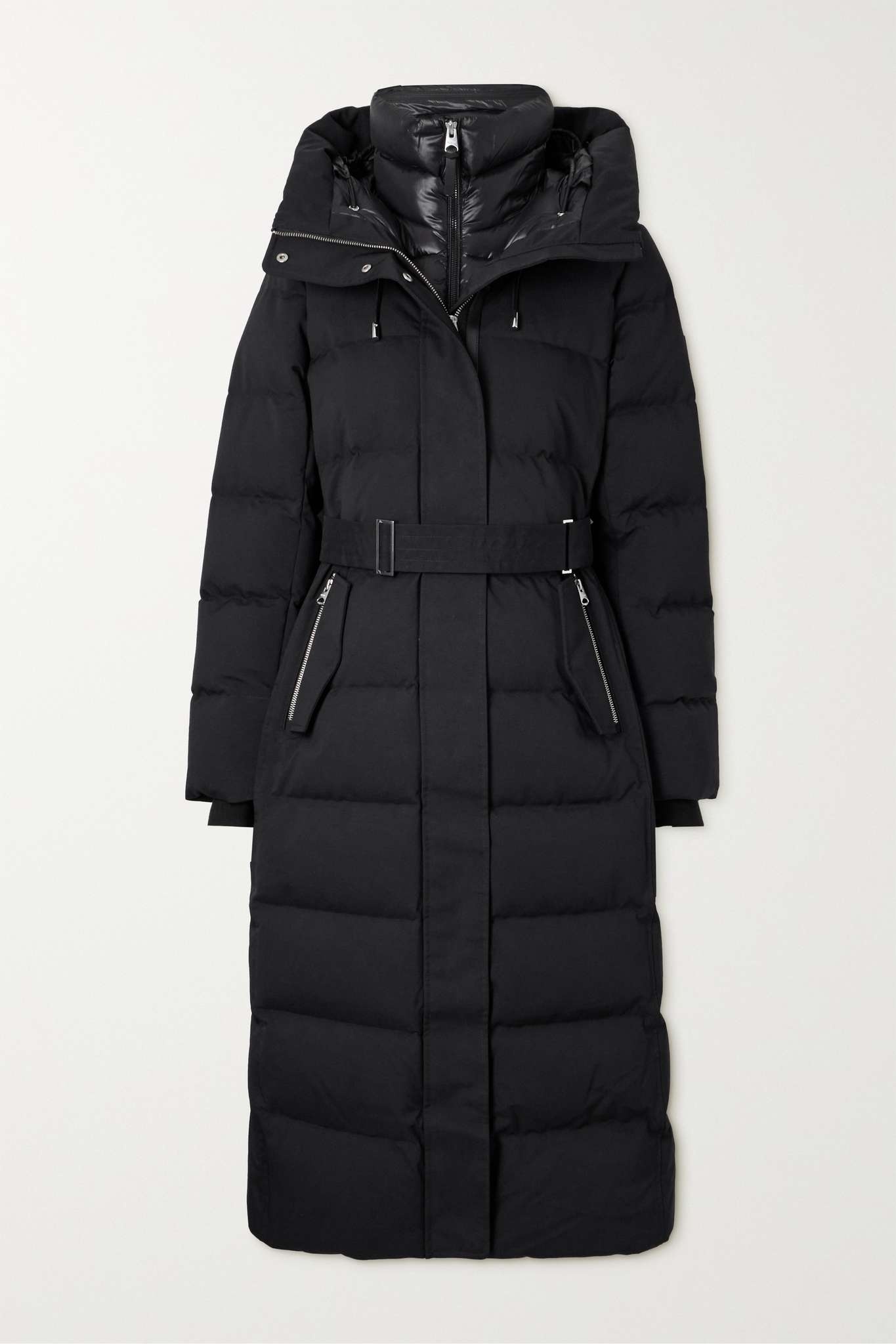 MACKAGE + NET SUSTAIN Shyla hooded belted quilted shell down