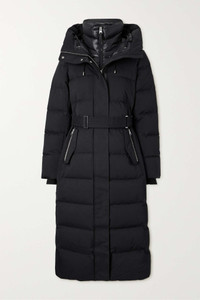 MACKAGE + NET SUSTAIN Shyla hooded belted quilted shell down