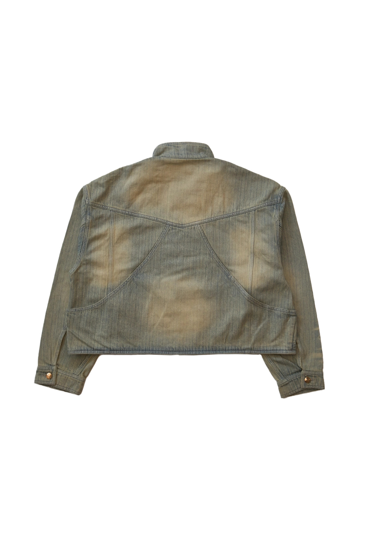 Namesake Striped Fox Denim Jacket Blue - 2