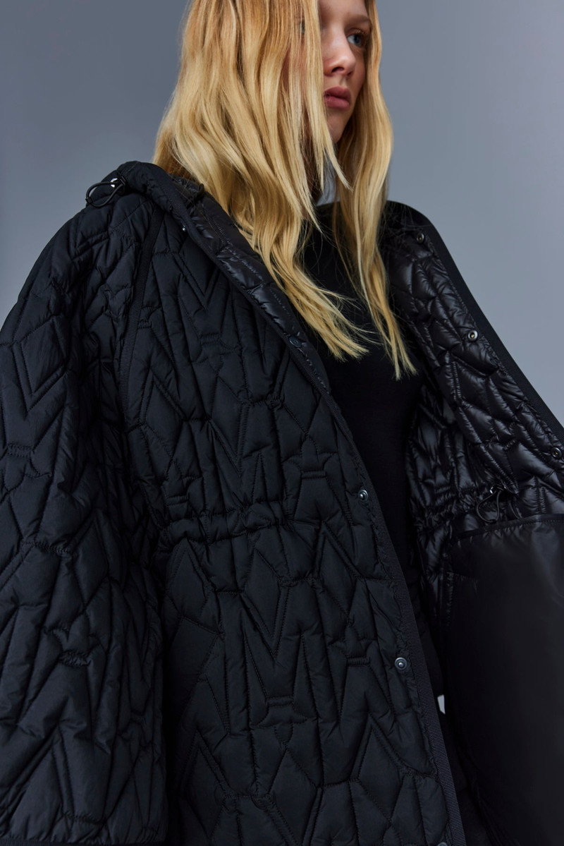 MICAH Mattle light down monogram poncho with hood 5