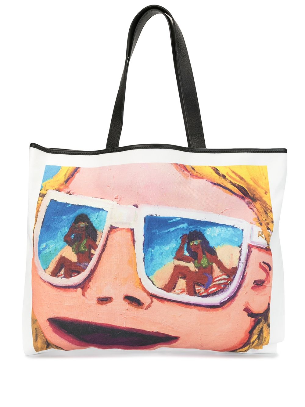 graphic print tote - 1