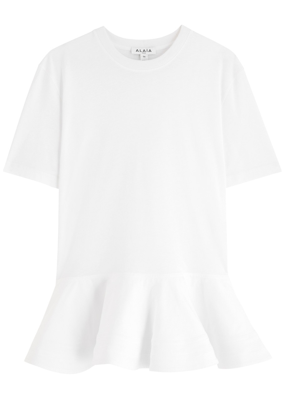 Alaïa Peplum Cotton T-shirt - 1