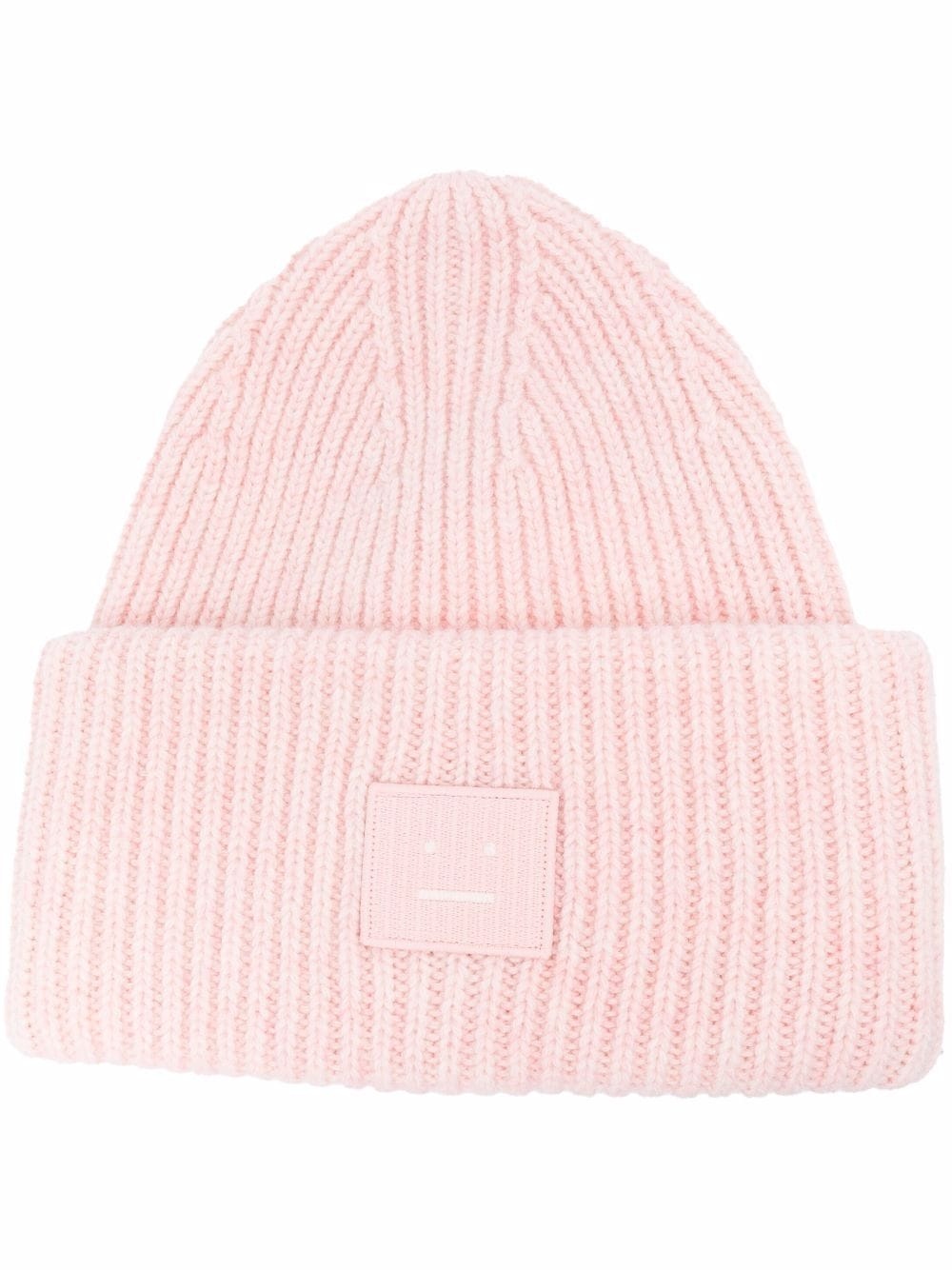 patch-detail wool beanie - 1