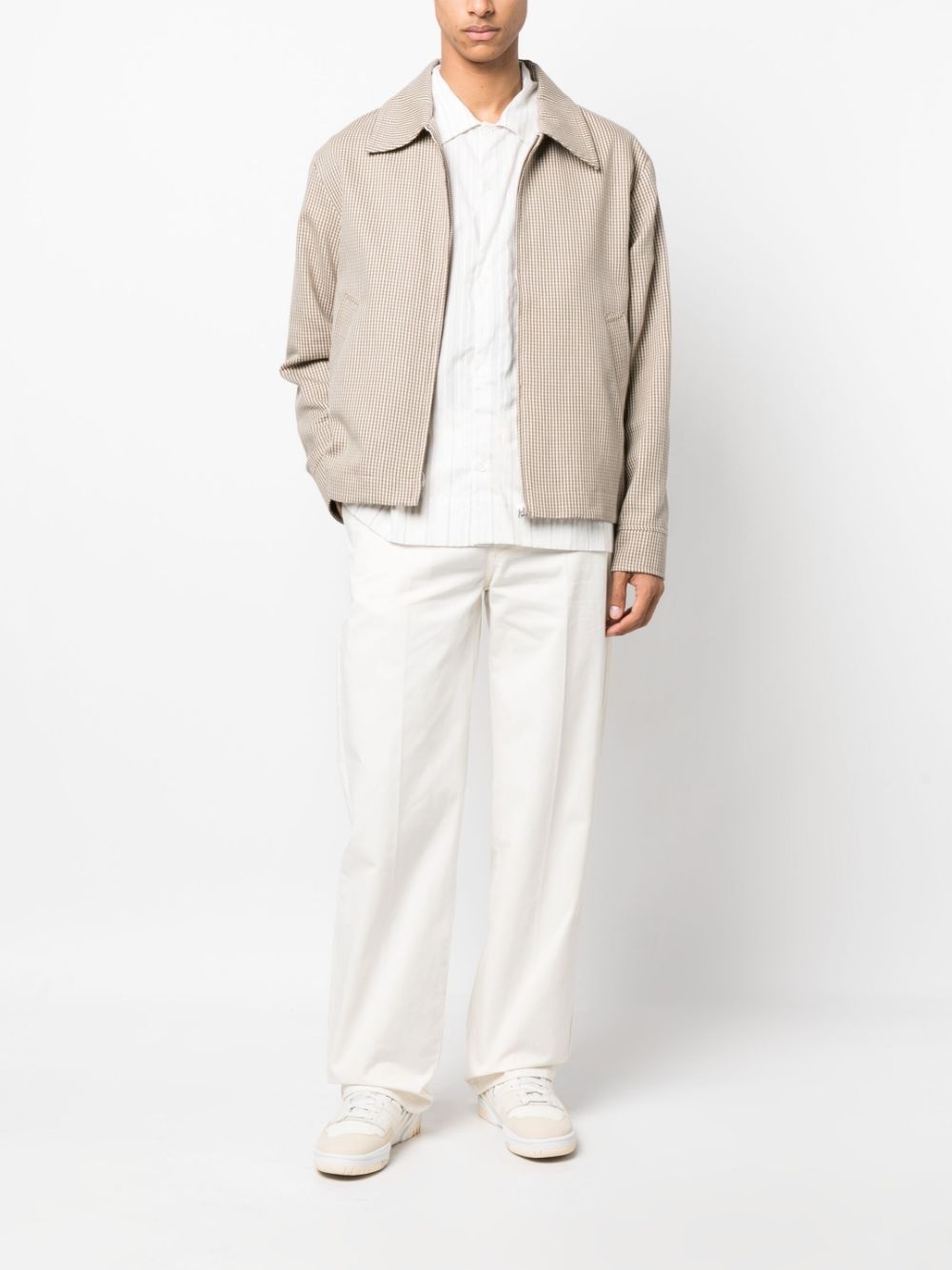high-waisted straight-leg trousers - 3
