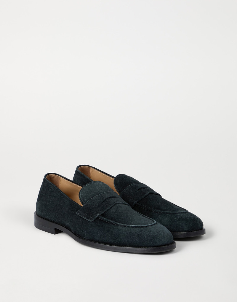 Suede penny loafers 2