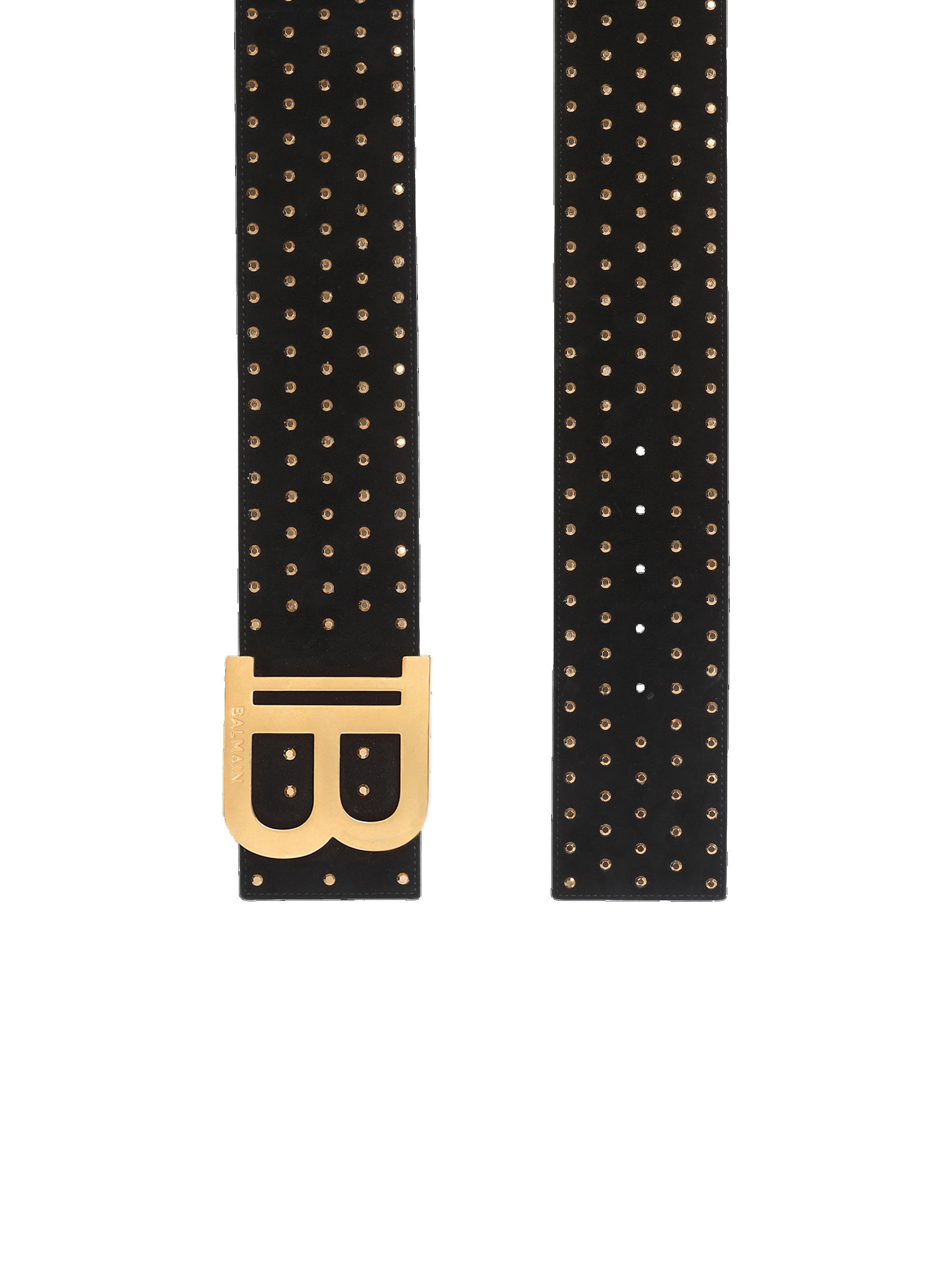 Suede  and  crystal B-Belt belt - 4