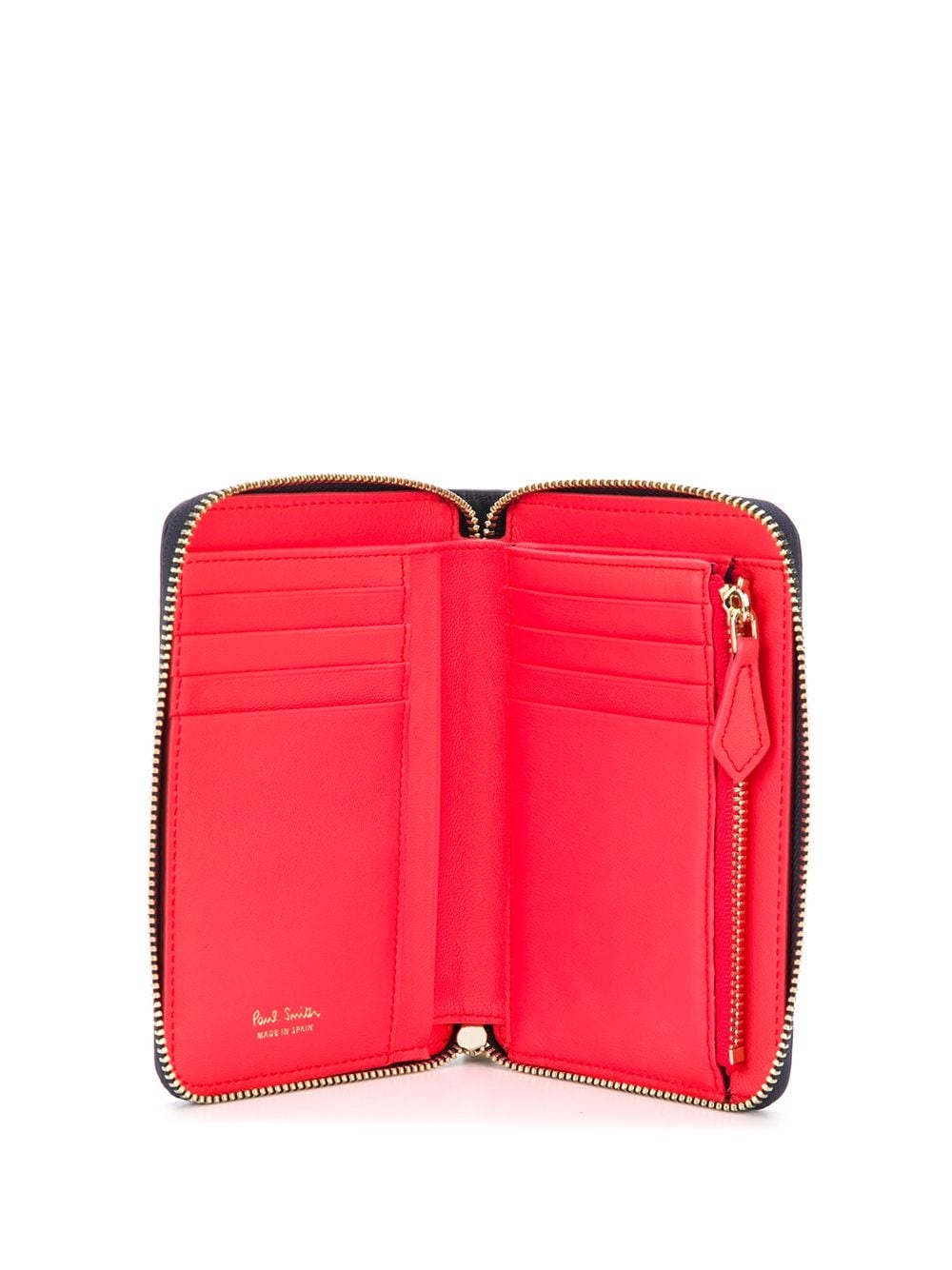 rainbow stripe leather wallet - 4