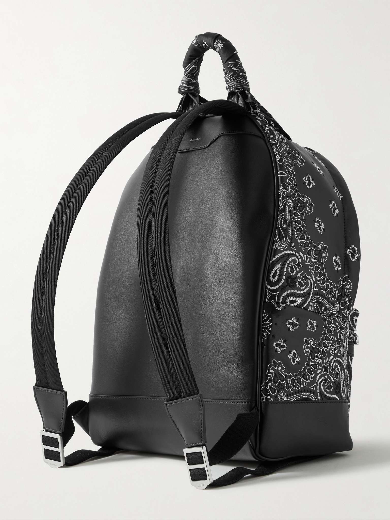 Embroidered Leather Backpack - 4