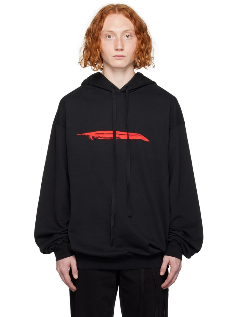 Black Printed Hoodie 1