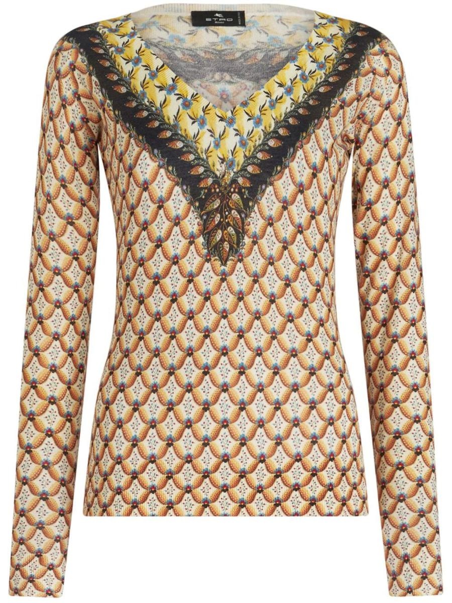 ETRO V-NECK SWEATER CLOTHING - 1