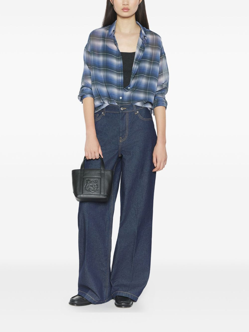high-waisted wide-leg jeans - 2