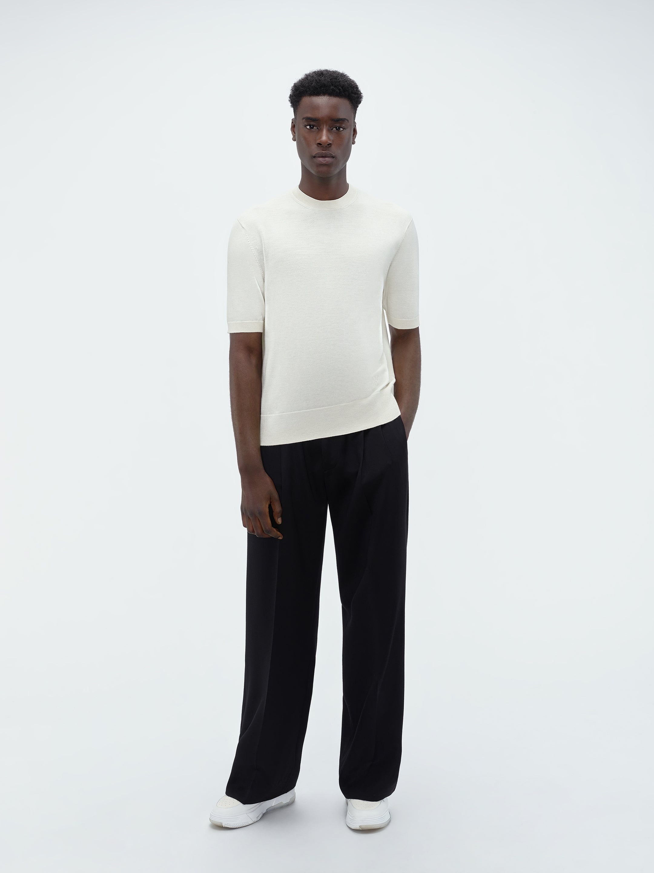 SHORT SLEEVE CREW- ALABASTER - 2