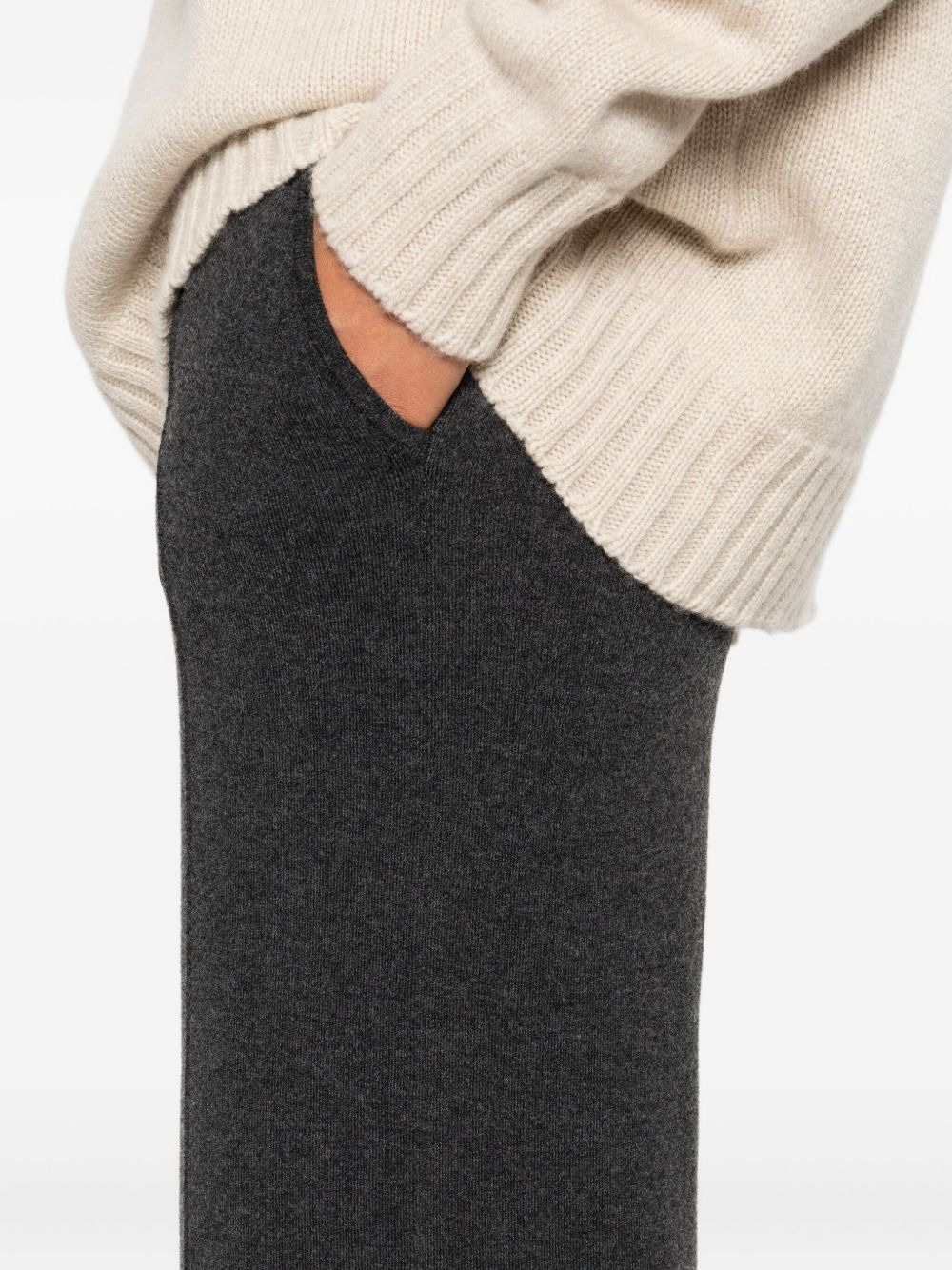 flat-front side-pocket trousers - 5
