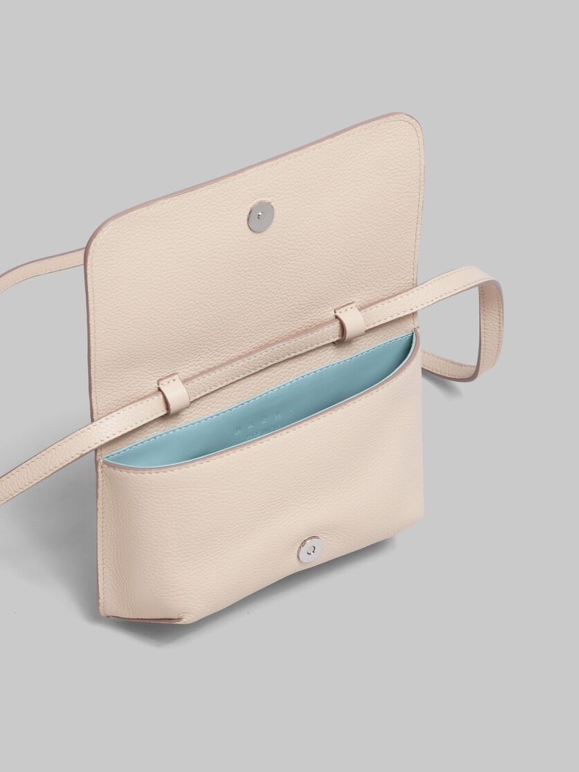 BEIGE LEATHER SHOULDER BAG WITH MARNI MENDING - 3