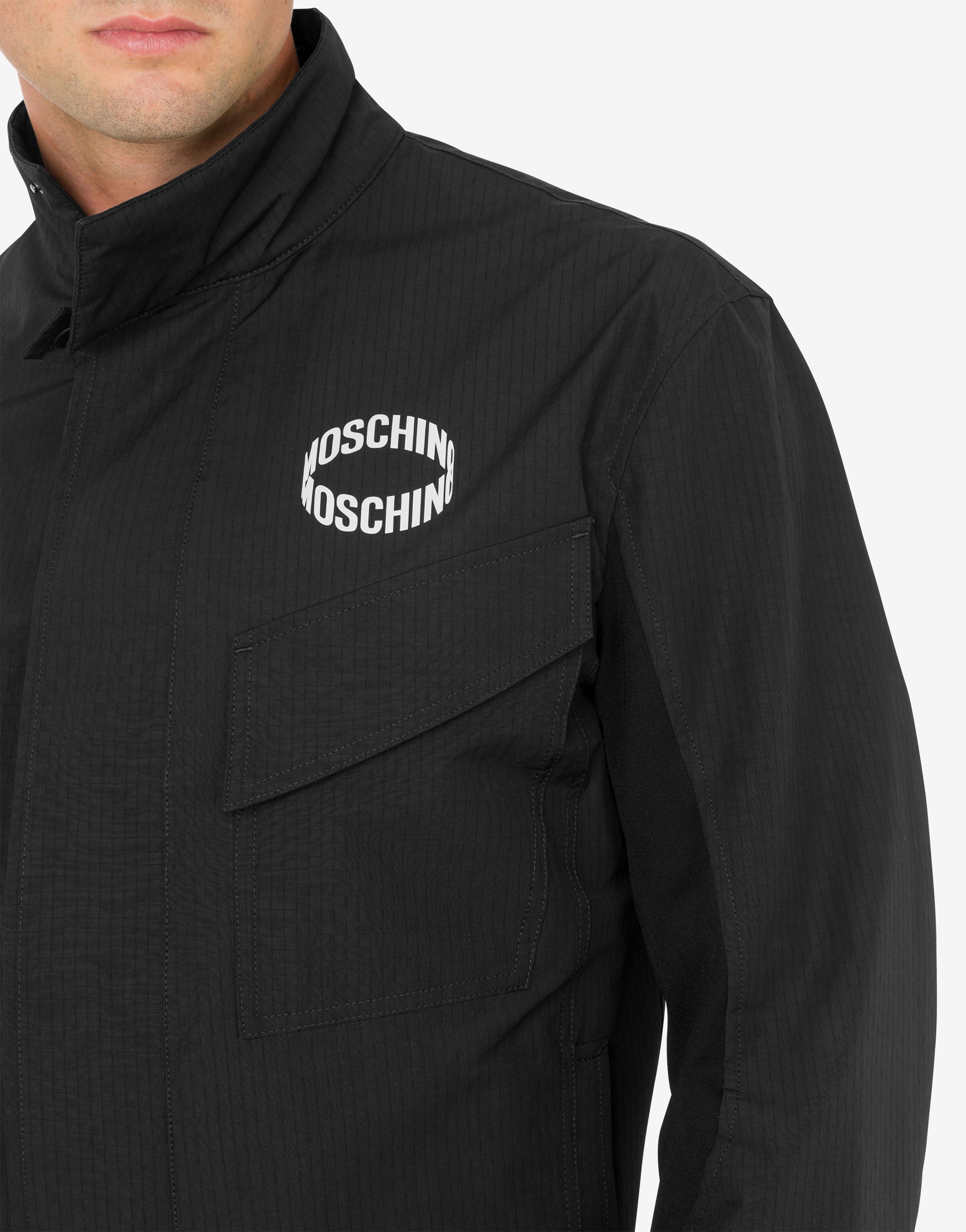 MOSCHINO LOOP RIPSTOP NYLON WINDBREAKER - 4