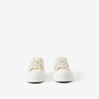 Burberry Check Cotton Sneakers outlook