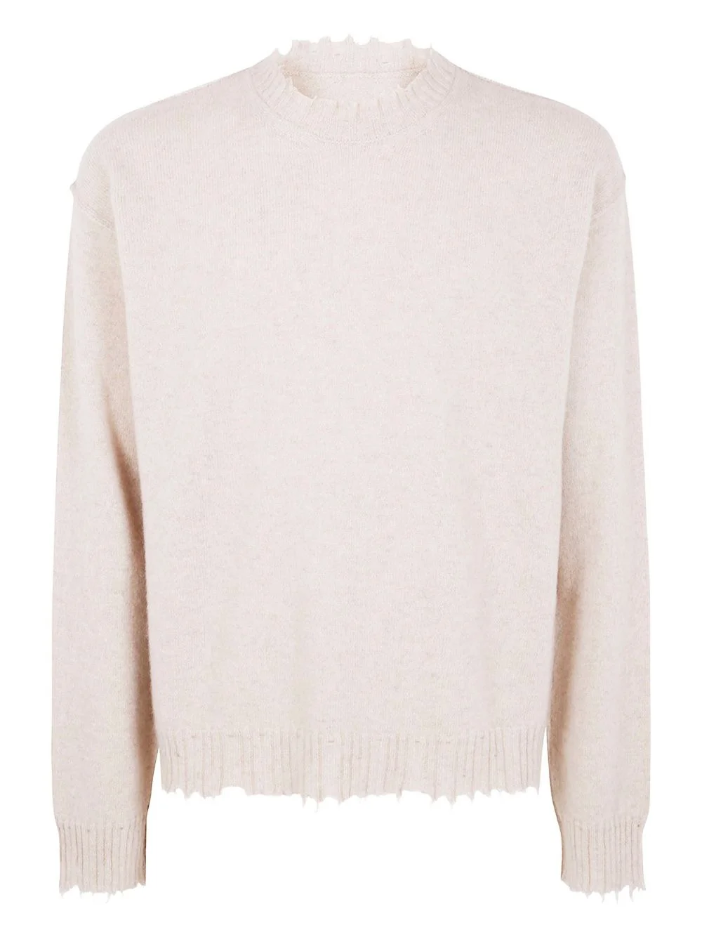frayed-edge cashmere sweater - 1