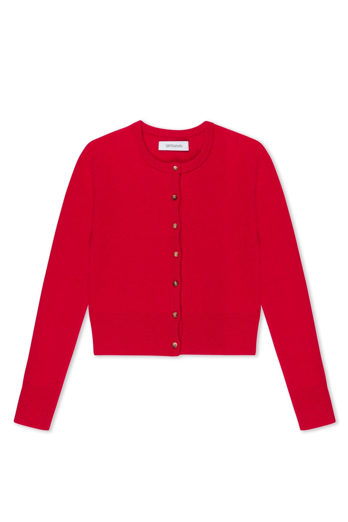 RED CASHMERE BABY CARDIGAN - 6