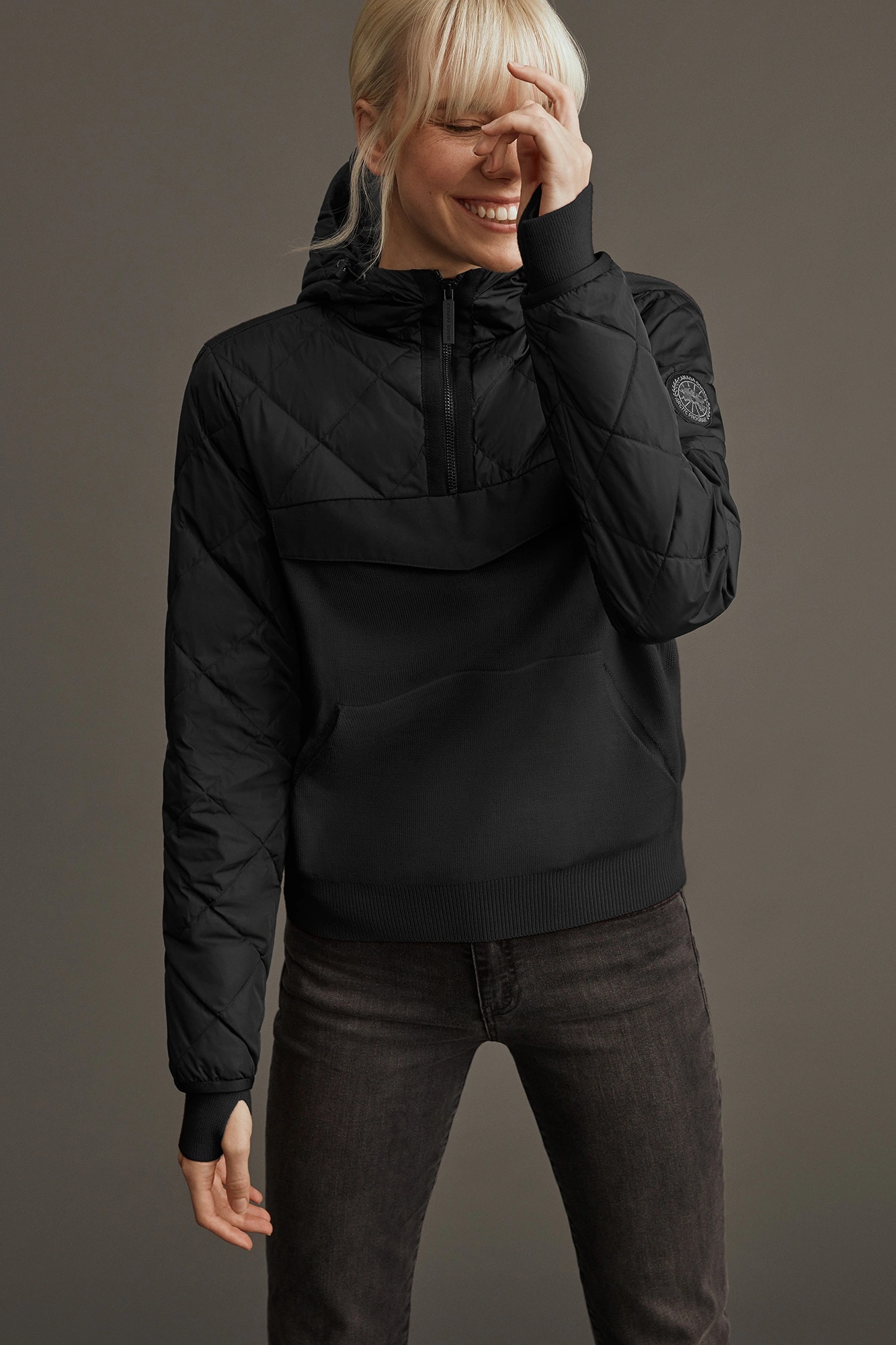 HYBRIDGE KNIT ANORAK BLACK LABEL - 2