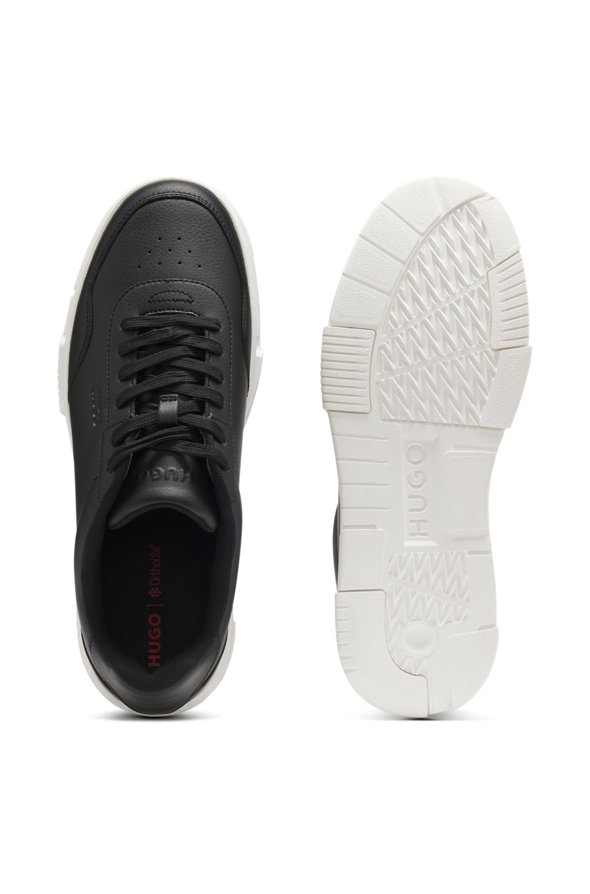 FAUX-LEATHER TRAINERS WITH ZIGZAG DETAILING - 3