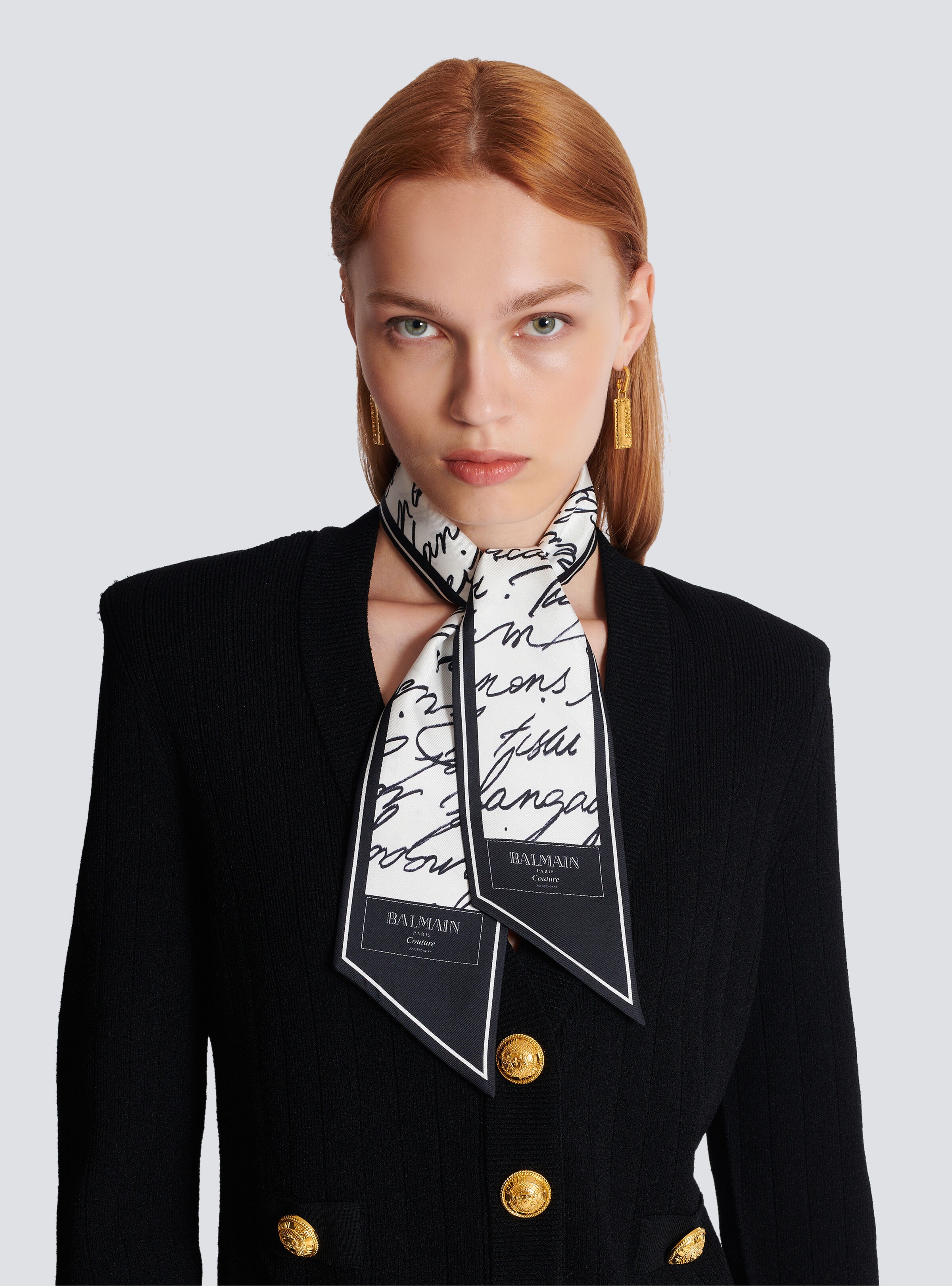Printed silk "Love Letter" bandana - 2