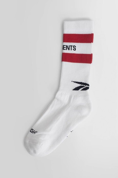 VETEMENTS Vetements women's white iconic logo socks outlook