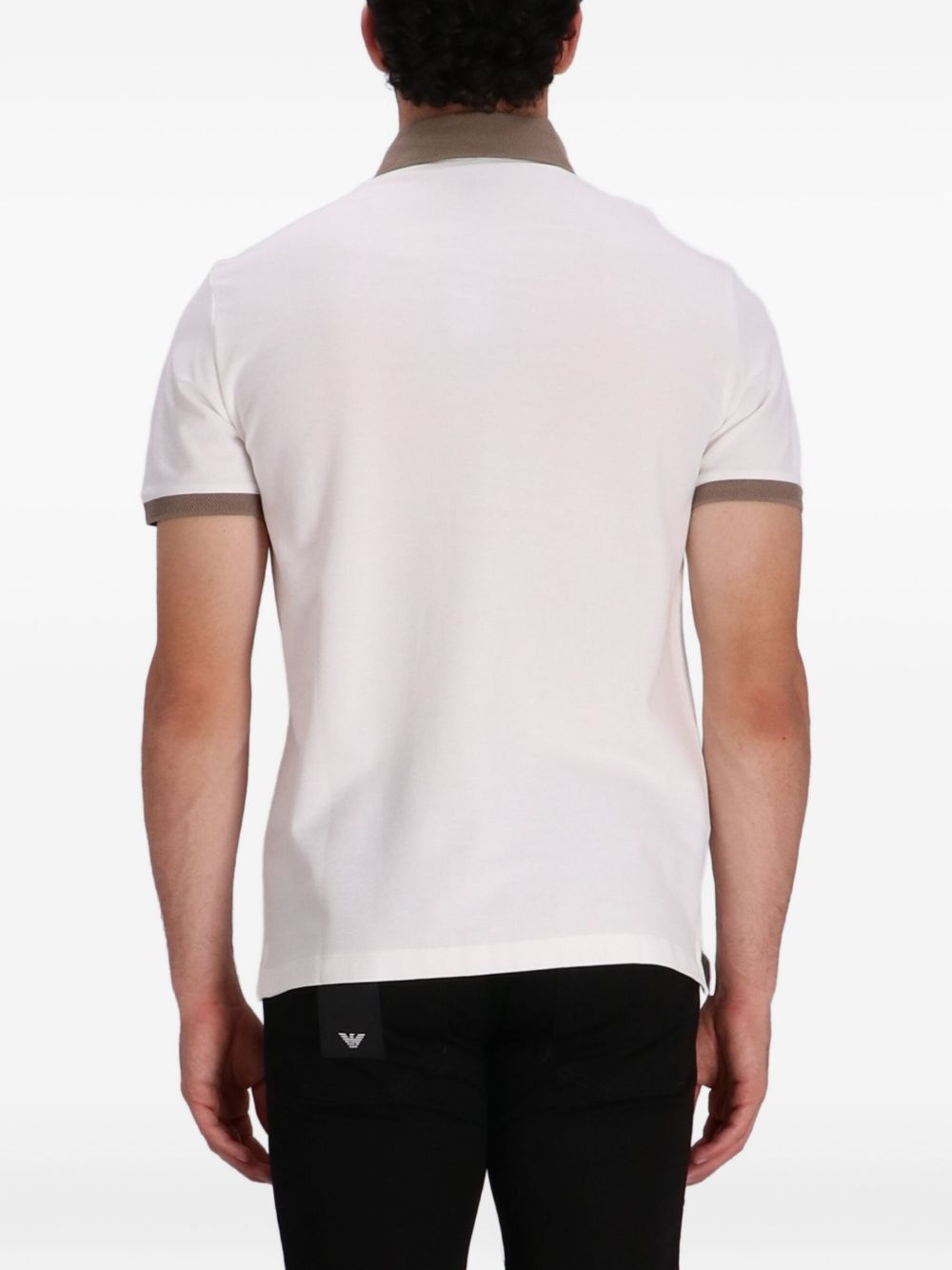contrast-trim cotton polo shirt - 4