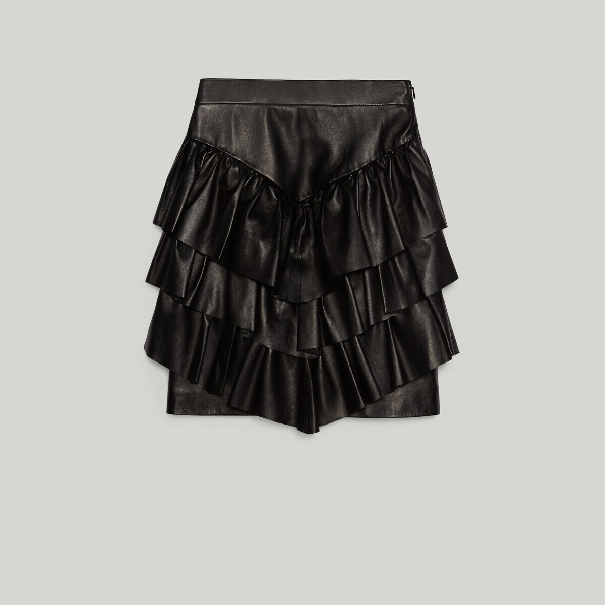 Leather ruffle skirt - 1