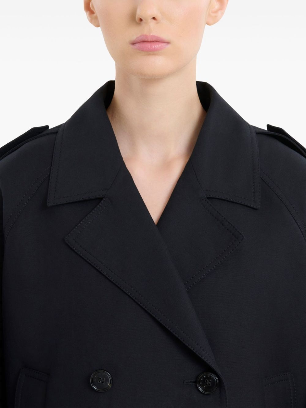 double-breasted trench jacket - 5