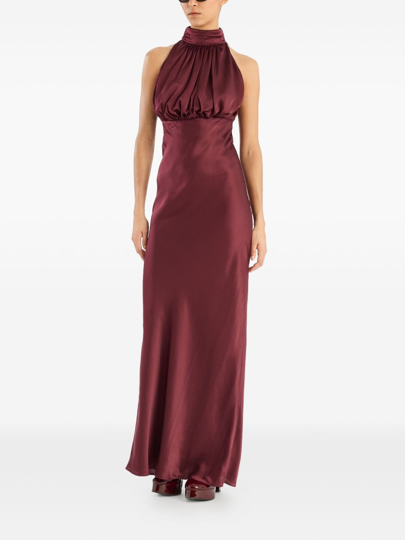 ROTATE high-neck silk maxi dress outlook