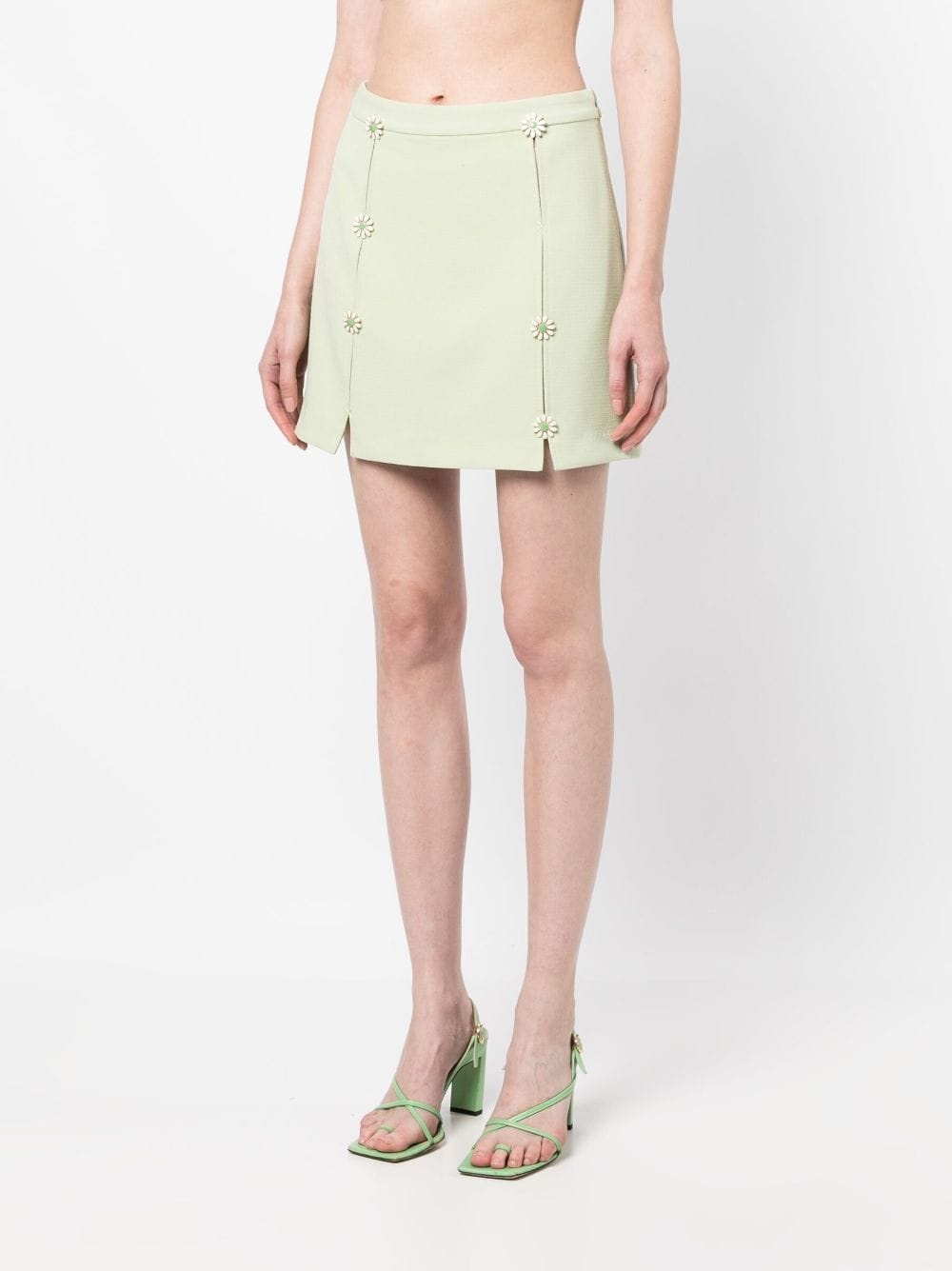 Maro floral-appliqué skirt - 3