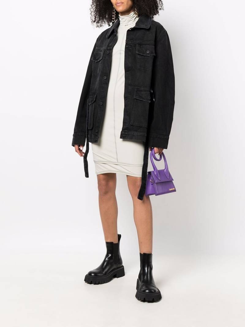 Off-White logo-print jersey dress outlook