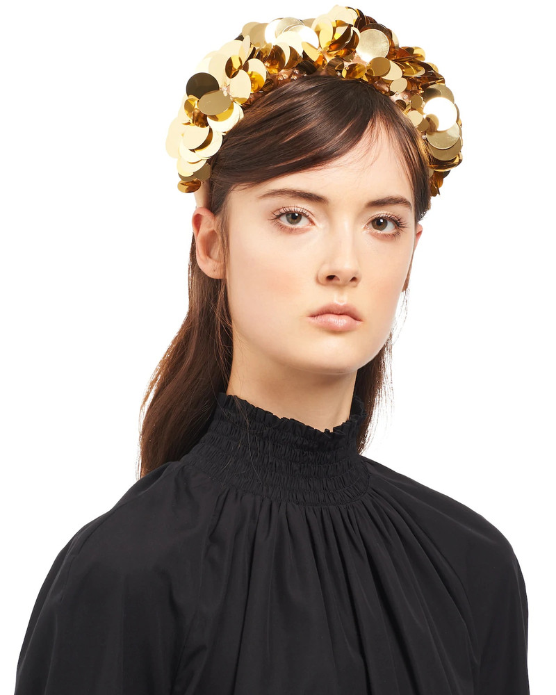 Prada Satin headband with sequins outlook