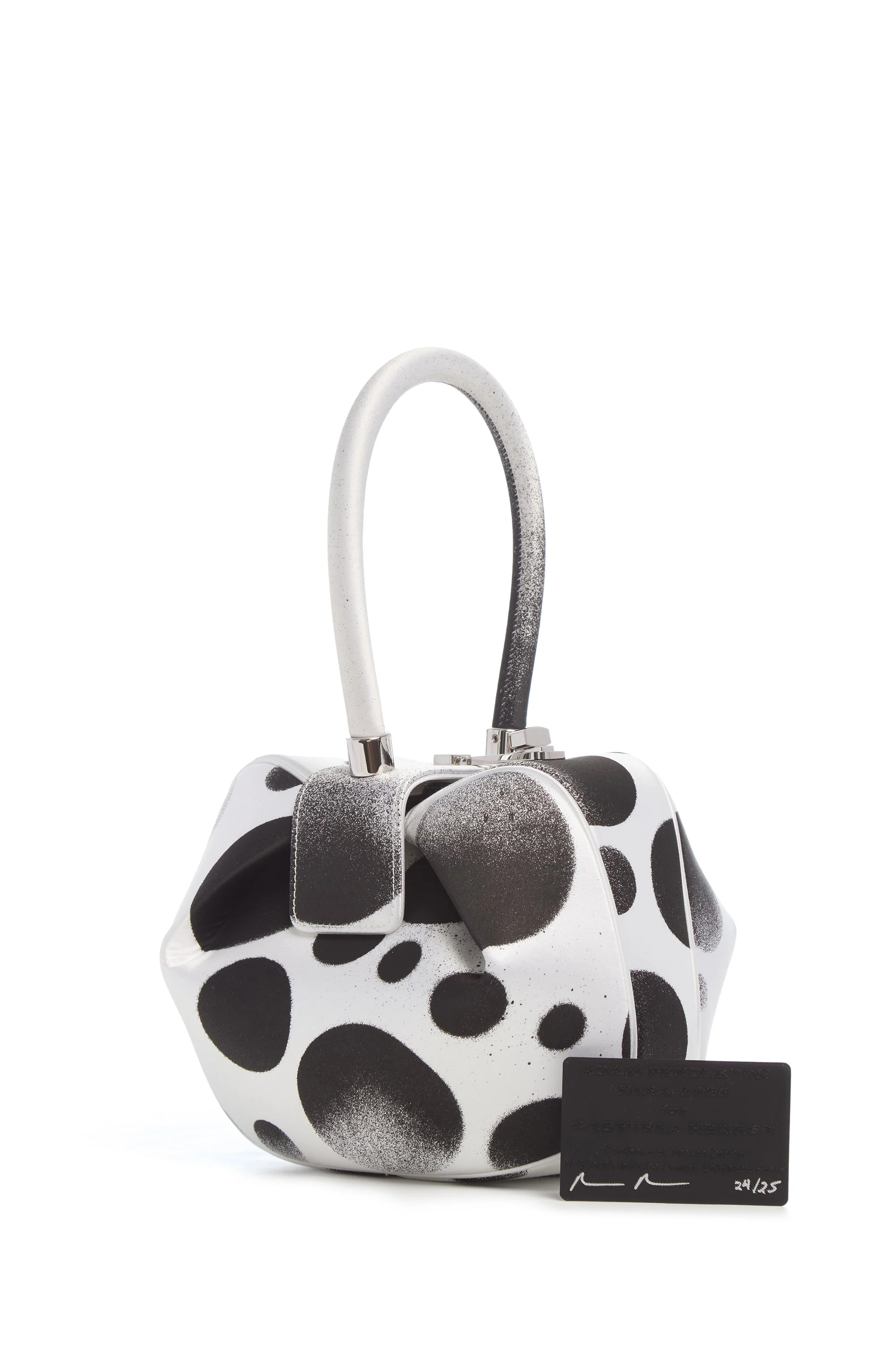 Adam Pendleton x Gabriela Hearst Nina Bag in Black & White Satin № 24 - 1