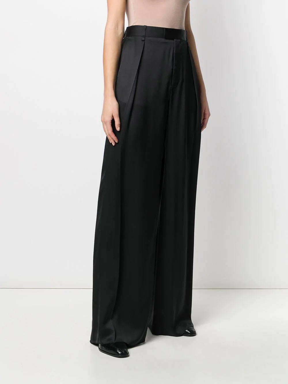 high waisted silk trousers - 3