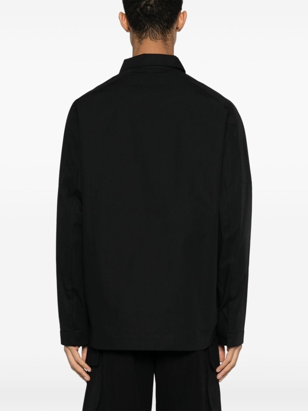 logo-embroidered ripstop overshirt - 4