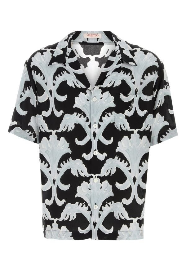 Valentino Garavani Man Printed Silk Shirt - 1