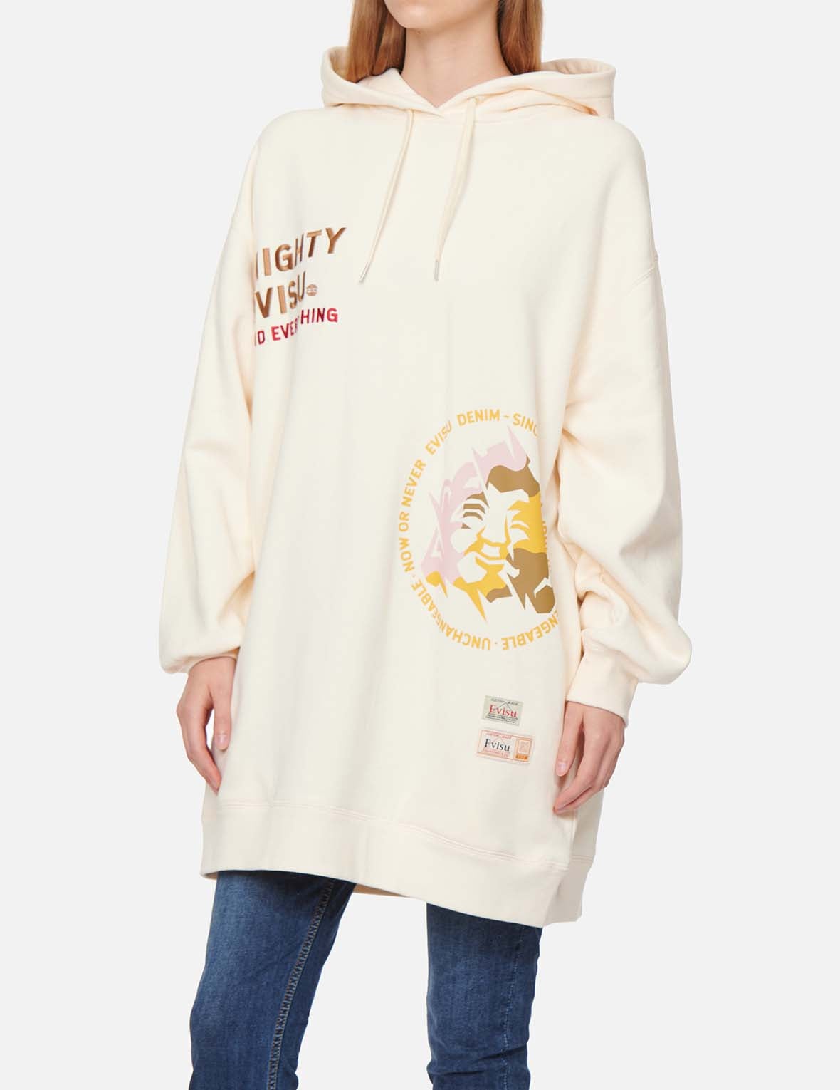 Godhead Print Hooded Sweatshirt Tunic - 7