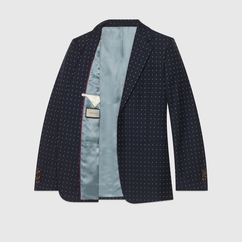 Straight fit G dot wool suit 8