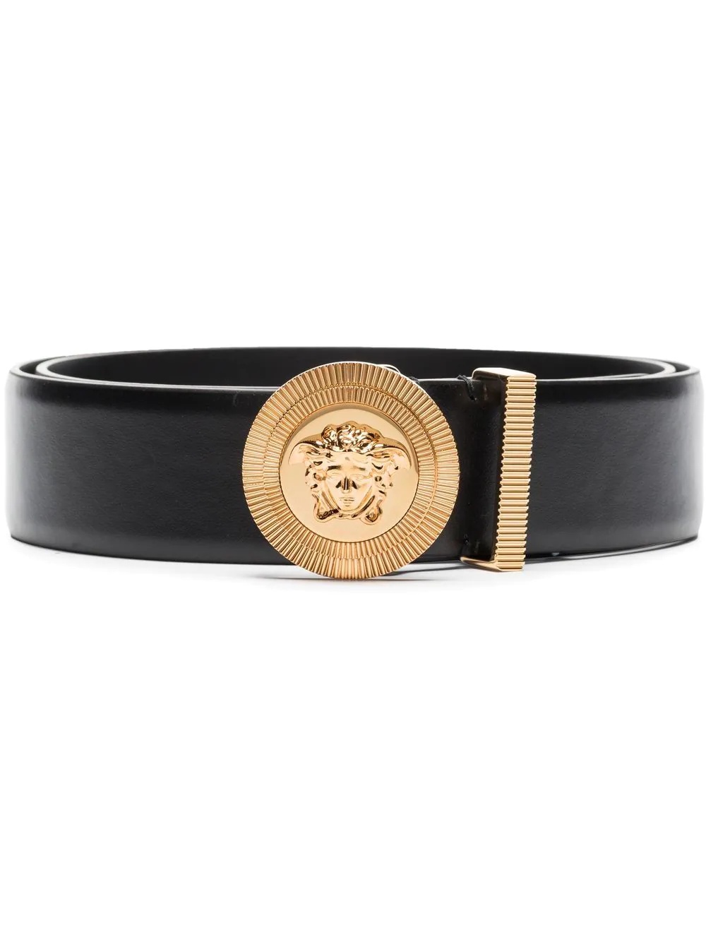 Medusa-plaque buckle-fastening belt - 1