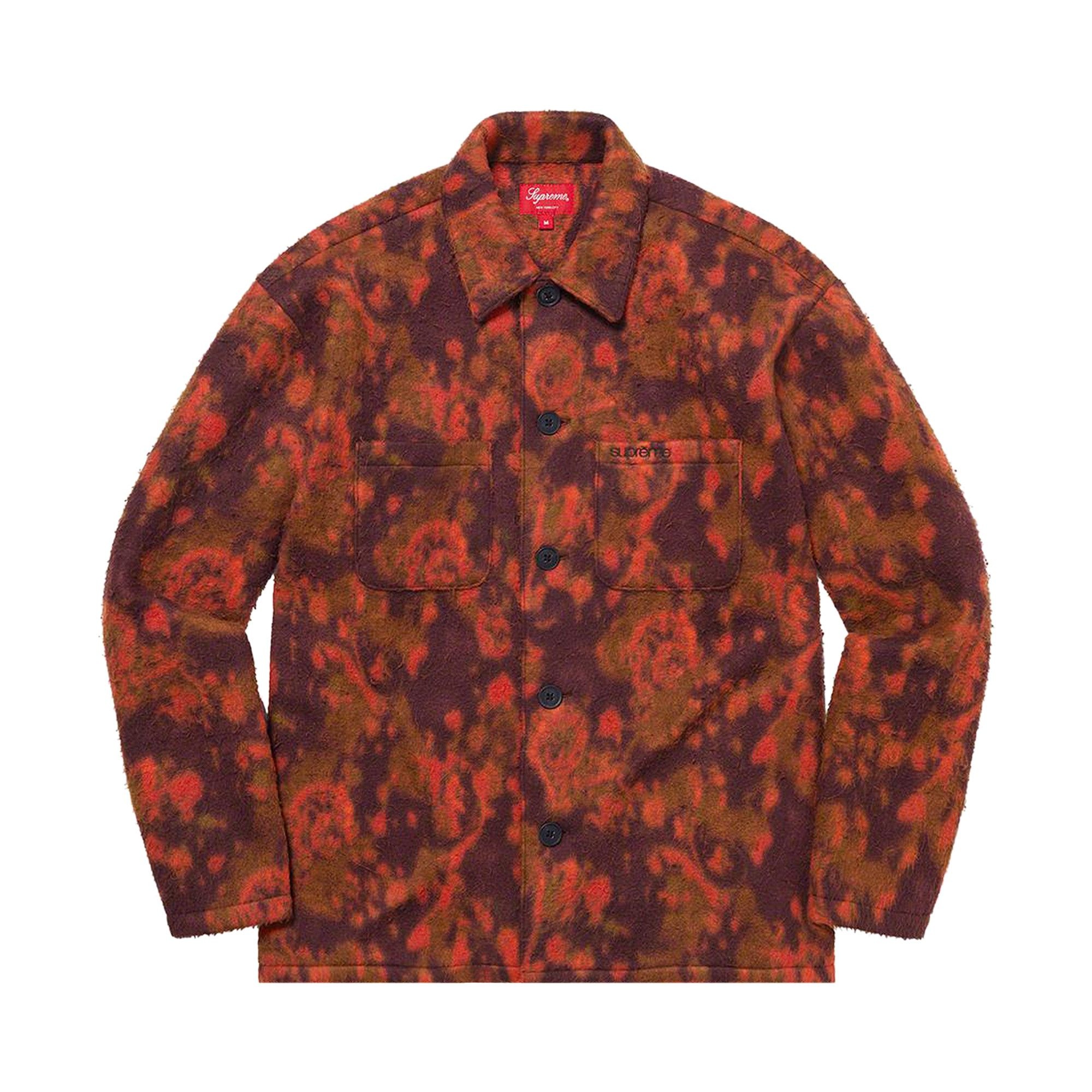 Supreme Paisley Fleece Shirt 'Red' - 1