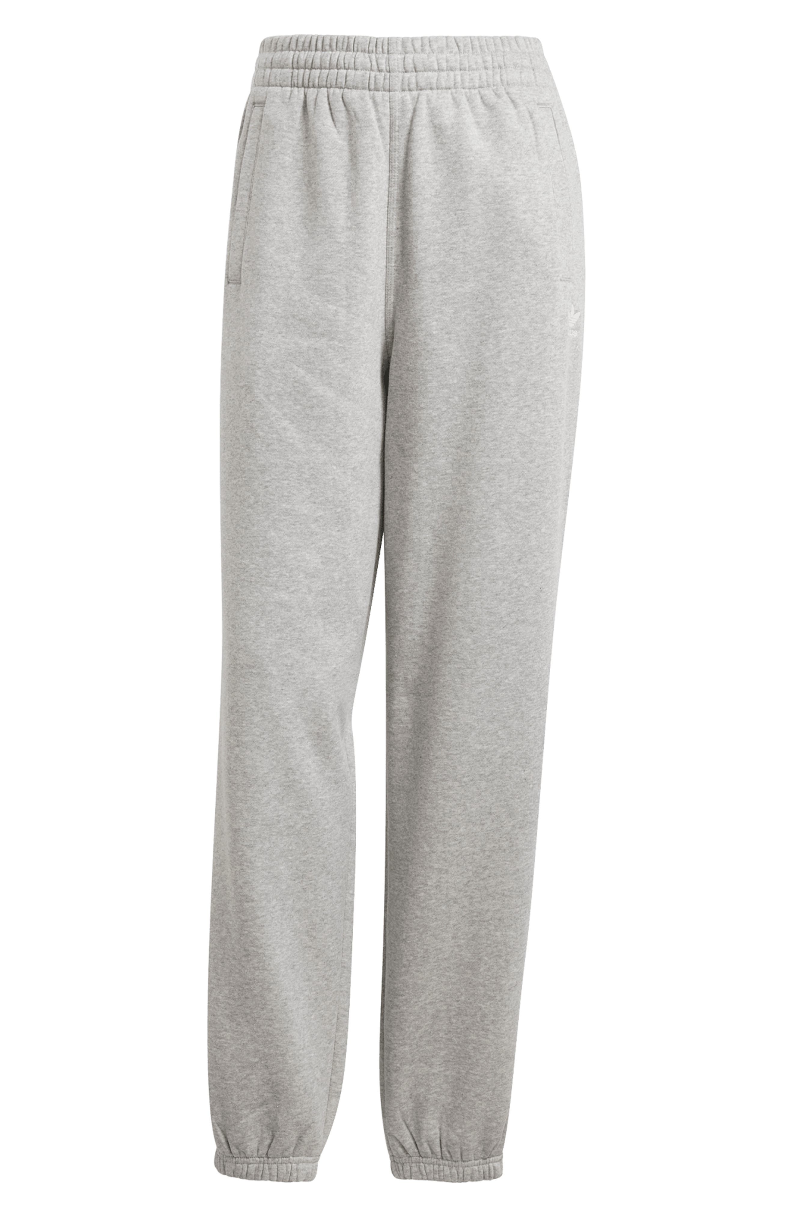 adidas Essentials Trefoil Lifestyle Fleece Sweatpants in Mgreyh at Nordstrom - 4