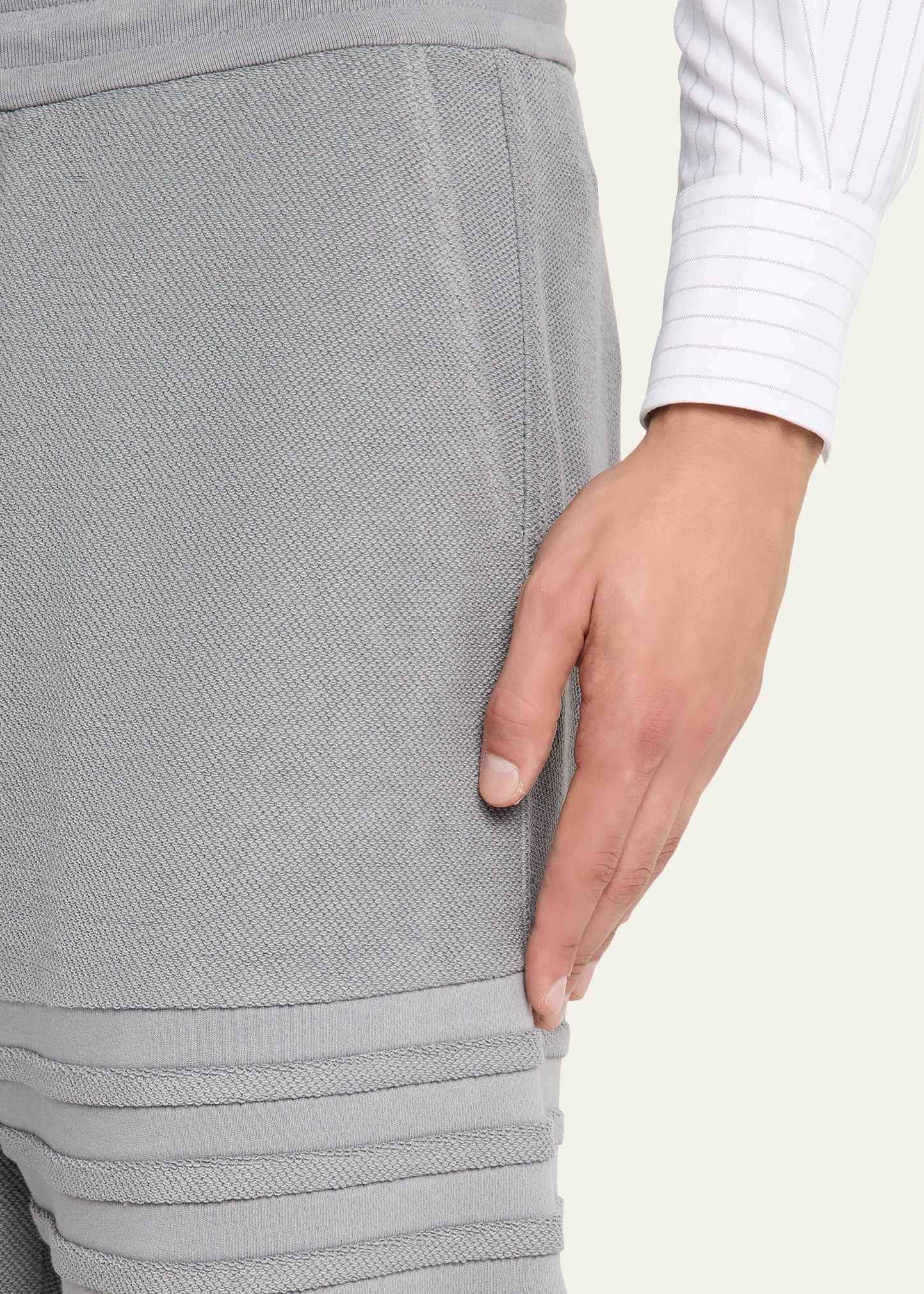 Men's 4-Bar Stripe Cotton Sweatpants - 5
