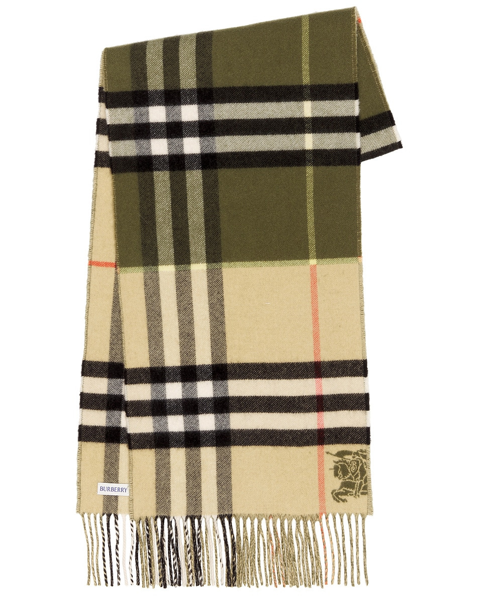 Double Giant Check Scarf - 1
