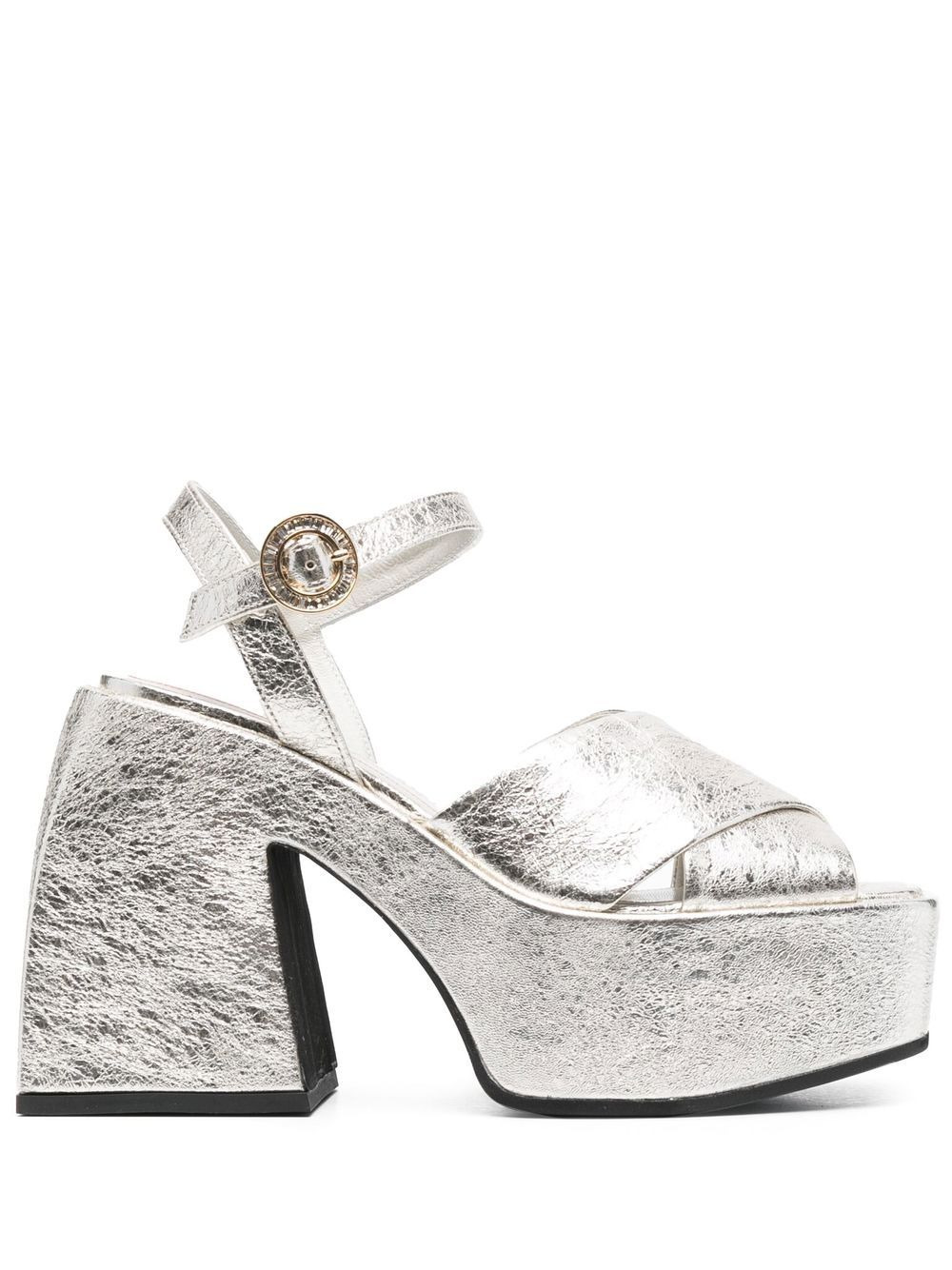 Bulla metallic 120mm sandals - 1