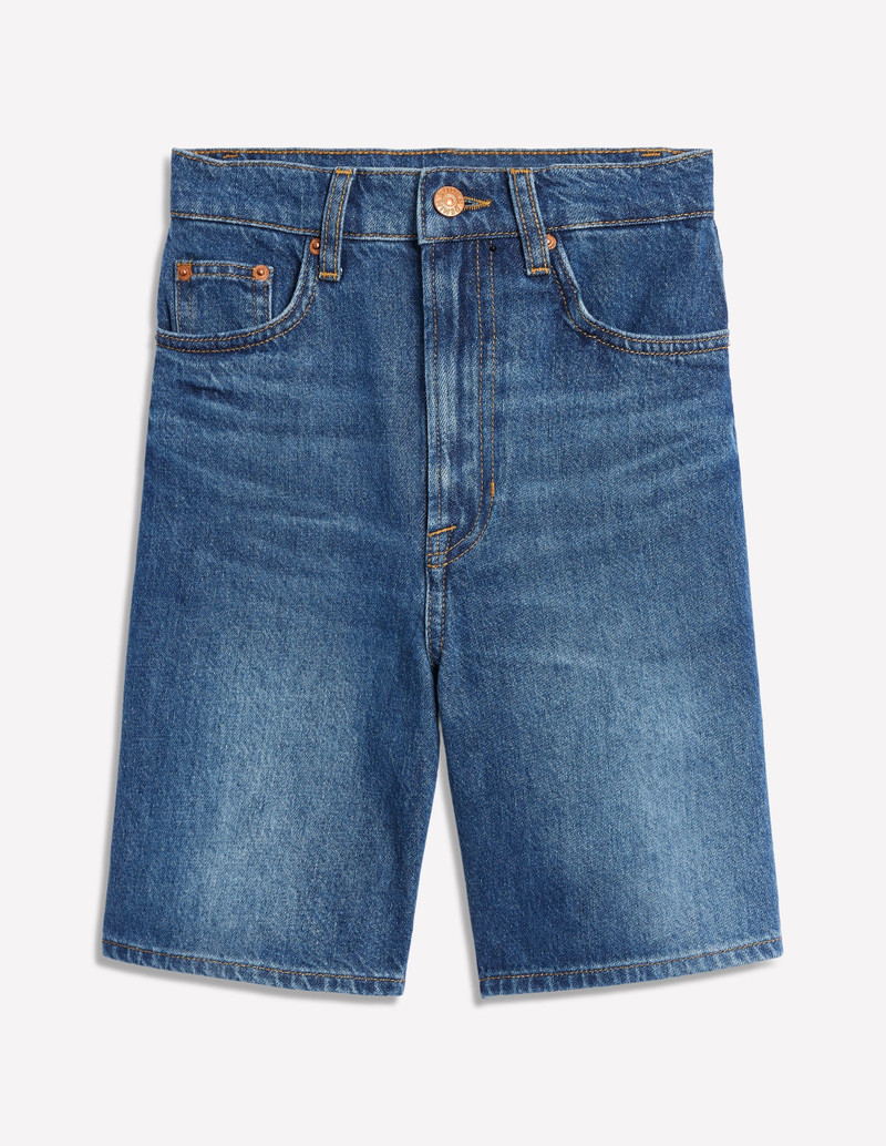 Mid Thigh Denim Shorts-Mid Vintage 1