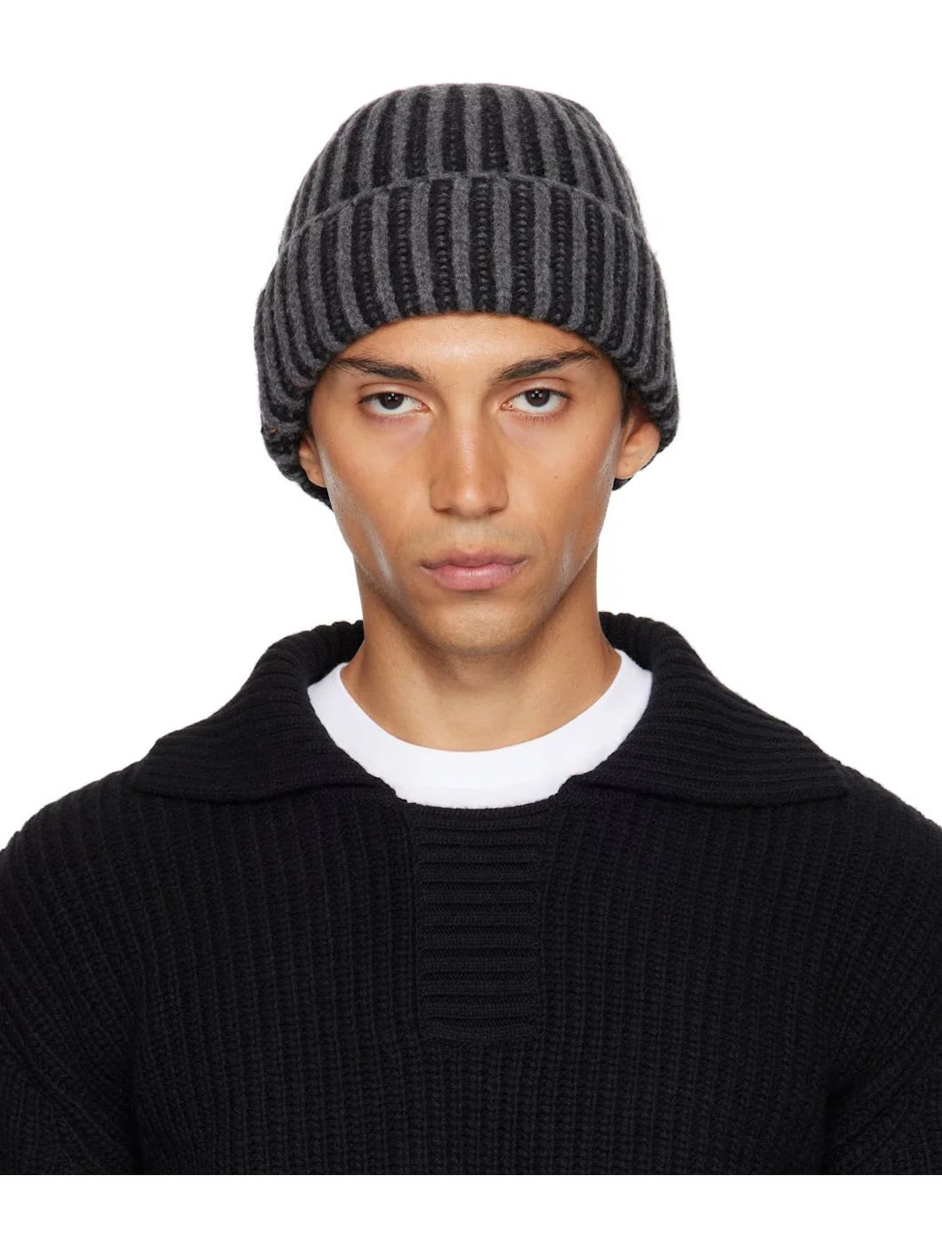 Gray & Black Stage Beanie - 1