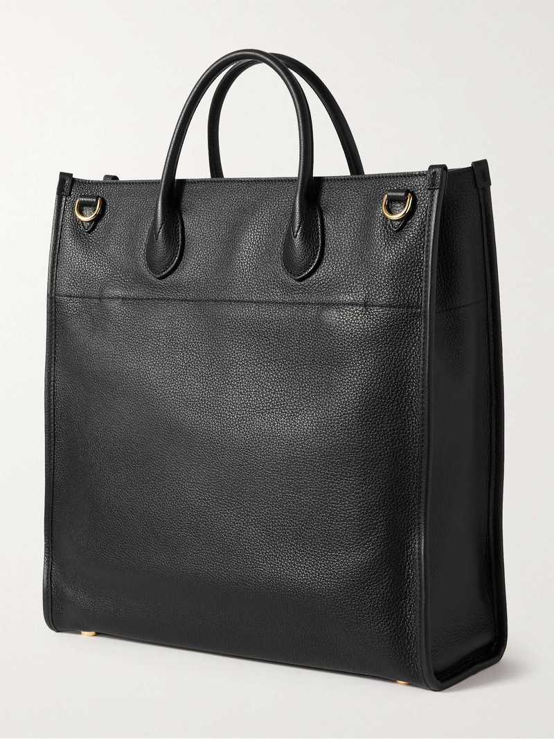 Logo-Embossed Full-Grain Leather Tote Bag 4