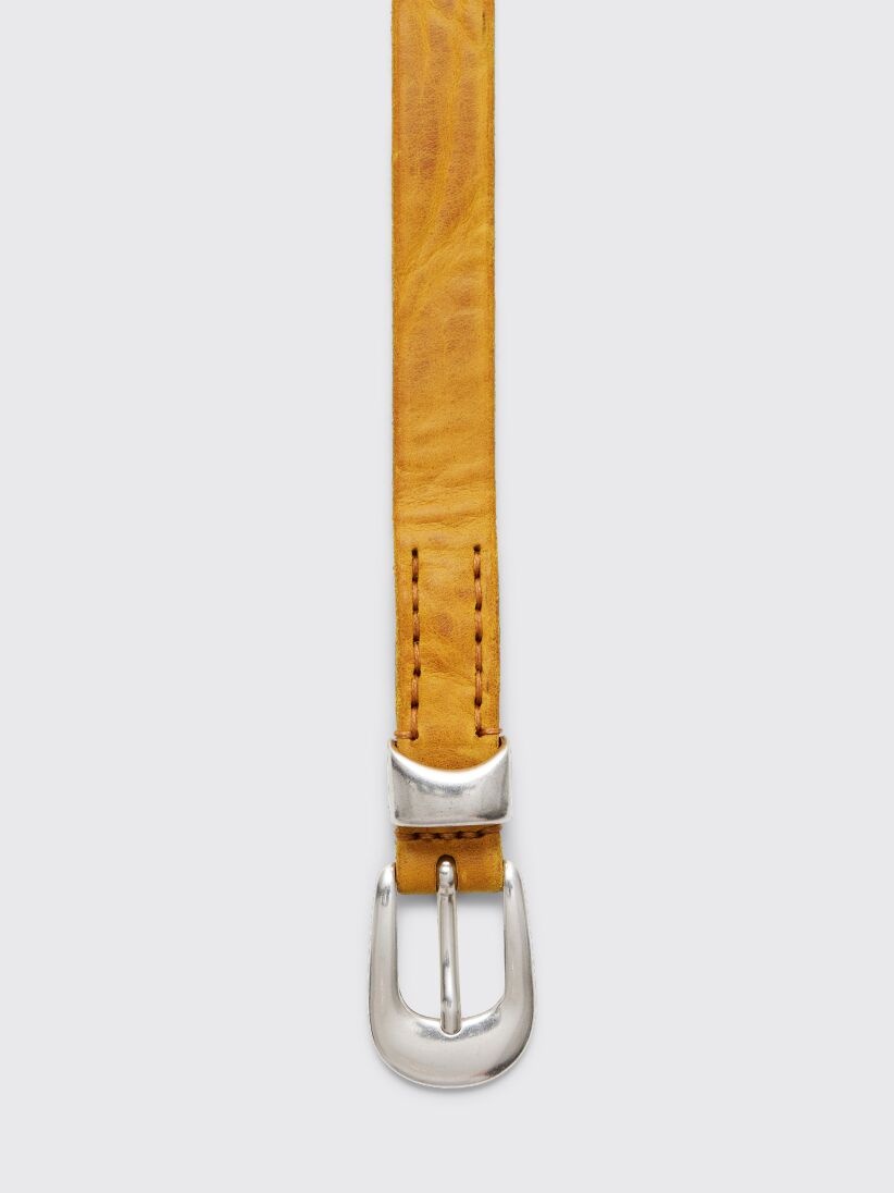 Our Legacy OUR LEGACY 2 CM BELT SAFFRON LEATHER | tresbien